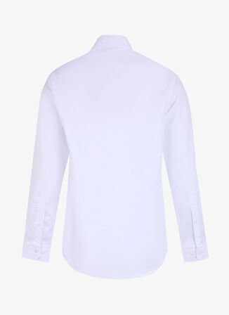 Brooks Brothers Slim Fit Klasik Yaka Beyaz Erkek Gömlek BBFW24MSH010