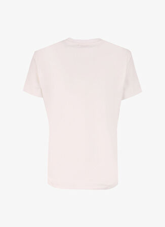 Brooks Brothers Bisiklet Yaka Ekru Kadın T-Shirt BBFW24FTS003