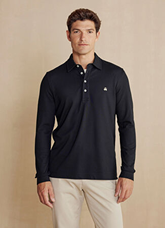 Brooks Brothers Siyah Erkek Polo T-Shirt BBFW24MTS001