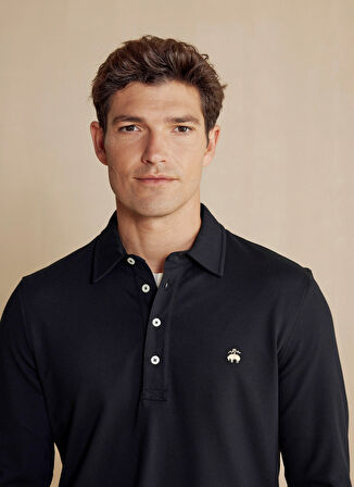 Brooks Brothers Siyah Erkek Polo T-Shirt BBFW24MTS001