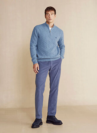 Brooks Brothers Normal Bel Normal Paça Standart Mavi Erkek Pantolon BBFW24MPT019