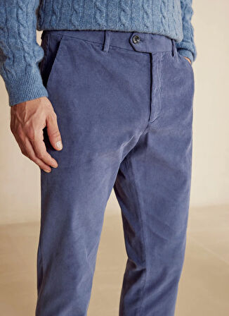 Brooks Brothers Normal Bel Normal Paça Standart Mavi Erkek Pantolon BBFW24MPT019