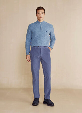 Brooks Brothers Normal Bel Normal Paça Standart Mavi Erkek Pantolon BBFW24MPT019