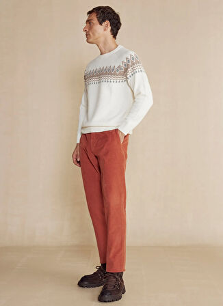 Brooks Brothers Normal Bel Normal Paça Standart Kiremit Erkek Pantolon BBFW24MPT019