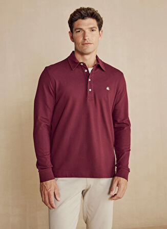 Brooks Brothers Bordo Erkek Polo T-Shirt BBFW24MTS001