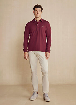 Brooks Brothers Bordo Erkek Polo T-Shirt BBFW24MTS001