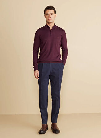 Brooks Brothers Bato Yaka Standart Bordo Erkek Kazak BBFW24MKL026