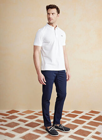 Brooks Brothers Polo Yaka Beyaz Erkek T-Shirt BBSS25MTS010