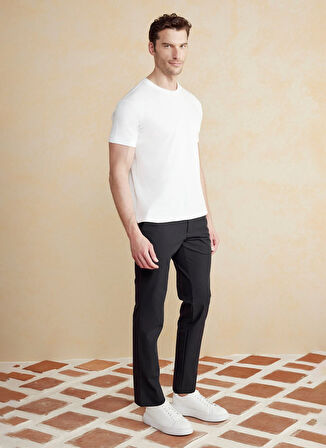 Brooks Brothers Bisiklet Yaka Kırık Beyaz Erkek T-Shirt BBSS25MTS011
