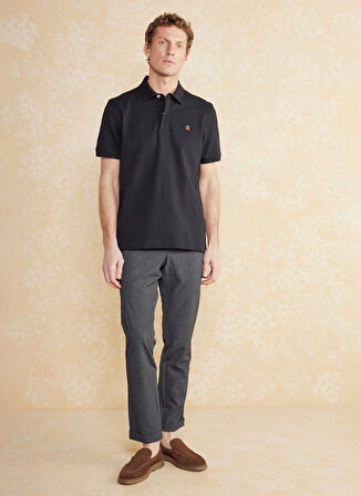 Brooks Brothers Polo Yaka Siyah Erkek T-Shirt BBSS25MTS010
