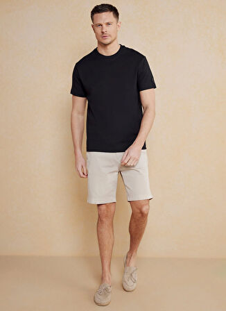 Brooks Brothers Bisiklet Yaka Siyah Erkek T-Shirt BBSS25MTS011