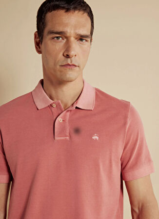 Brooks Brothers Polo Yaka Gül Kurusu Erkek T-Shirt BBSS25MTS003