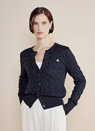 Brooks Brothers Lacivert Kadın Hırka BBSS25FKS003