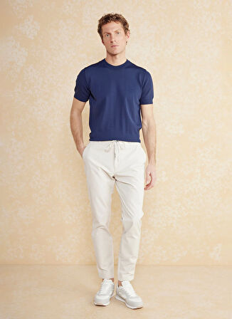 Brooks Brothers Bisiklet Yaka Standart Lacivert Erkek Kazak BBSS25MKL008