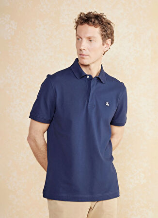 Brooks Brothers Polo Yaka Lacivert Erkek T-Shirt BBSS25MTS010