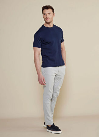Brooks Brothers Bisiklet Yaka Lacivert Erkek T-Shirt BBSS25MTS011