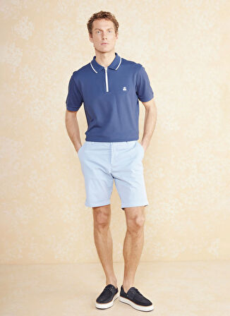 Brooks Brothers Polo Yaka Lacivert Erkek T-Shirt BBSS25MTS016