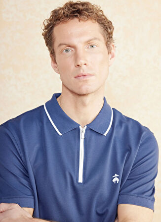 Brooks Brothers Polo Yaka Lacivert Erkek T-Shirt BBSS25MTS016