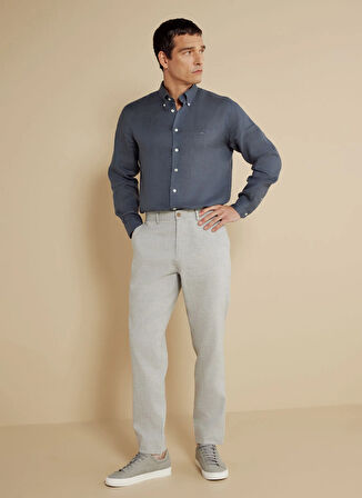 Brooks Brothers Normal Bel Düz Paça Standart Gri Erkek Pantolon BBSS25MPT014
