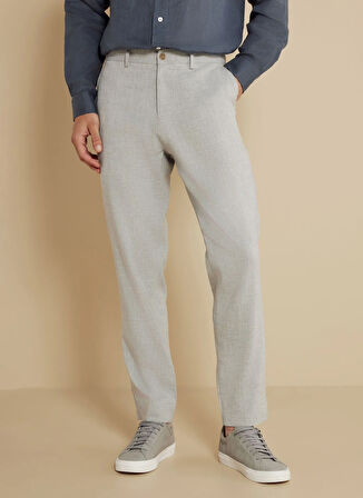 Brooks Brothers Normal Bel Düz Paça Standart Gri Erkek Pantolon BBSS25MPT014