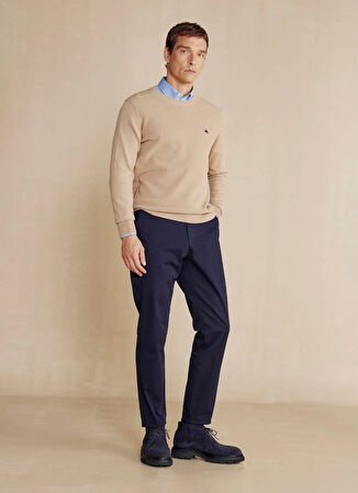 Brooks Brothers Normal Bel Düz Paça Standart Lacivert Erkek Pantolon BBSS25MPT001