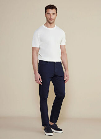Brooks Brothers Normal Bel Düz Paça Standart Lacivert Erkek Pantolon BBSS25MPT005