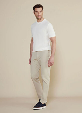 Brooks Brothers Normal Bel Düz Paça Standart Bej Erkek Pantolon BBSS25MPT001