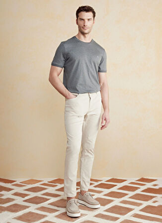 Brooks Brothers Normal Bel Düz Paça Standart Bej Erkek Pantolon BBSS25MPT005