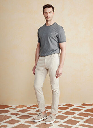 Brooks Brothers Normal Bel Düz Paça Standart Bej Erkek Pantolon BBSS25MPT005