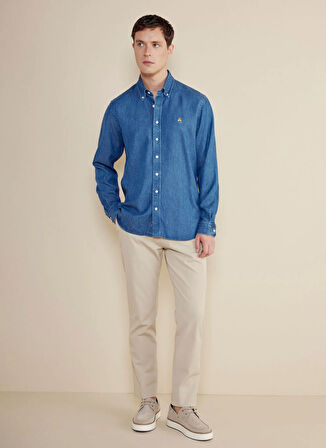 Brooks Brothers Normal Bel Düz Paça Standart Bej Erkek Pantolon BBSS25MPT009