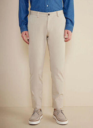 Brooks Brothers Normal Bel Düz Paça Standart Bej Erkek Pantolon BBSS25MPT009