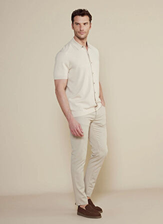 Brooks Brothers Normal Bel Düz Paça Standart Bej Erkek Pantolon BBSS25MPT010
