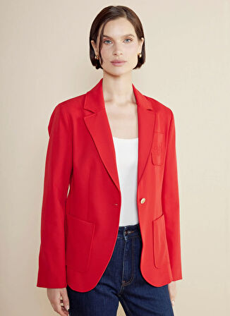 Brooks Brothers Slim Fit Kırmızı Kadın Ceket BBSS25FBL007