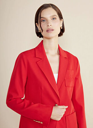 Brooks Brothers Slim Fit Kırmızı Kadın Ceket BBSS25FBL007