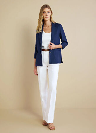 Brooks Brothers Normal Bel Standart Ekru Kadın Pantolon BBSS25FPT005