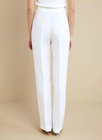 Brooks Brothers Normal Bel Standart Ekru Kadın Pantolon BBSS25FPT005