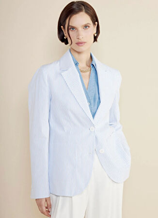 Brooks Brothers Slim Fit Mavi Kadın Ceket BBSS25FBL001