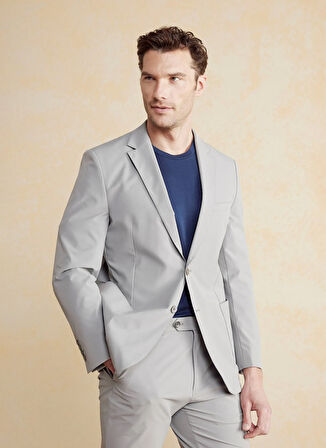 Brooks Brothers Slim Fit Gri Erkek Ceket BBSS25MBL013
