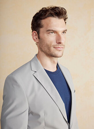 Brooks Brothers Slim Fit Gri Erkek Ceket BBSS25MBL013