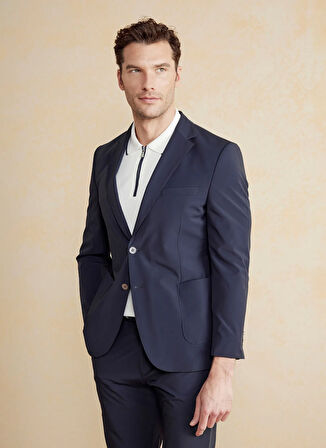 Brooks Brothers Slim Fit Lacivert Erkek Ceket BBSS25MBL013