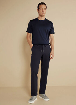 Brooks Brothers Normal Bel Düz Paça Standart Lacivert Erkek Pantolon BBSS25MPT016