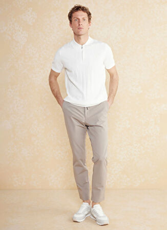 Brooks Brothers Normal Bel Düz Paça Standart Bej Erkek Pantolon BBSS25MPT020