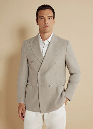 Brooks Brothers Slim Fit Koyu Bej Erkek Ceket BBSS25MBL014