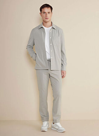 Brooks Brothers Normal Bel Düz Paça Standart Gri Erkek Pantolon BBSS25MPT003