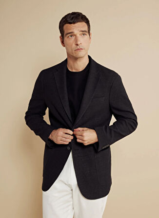 Brooks Brothers Regular Fit Siyah Erkek Ceket BBSS25MBL015