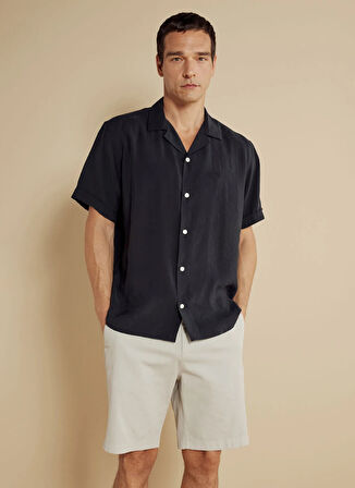 Brooks Brothers Regular Fit Apaş Yaka Siyah Erkek Gömlek BBSS25MSH022