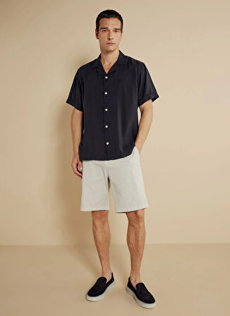Brooks Brothers Regular Fit Apaş Yaka Siyah Erkek Gömlek BBSS25MSH022