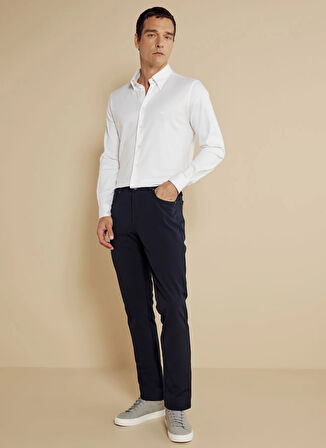 Brooks Brothers Normal Bel Düz Paça Standart Lacivert Erkek Pantolon BBSS25MPT007