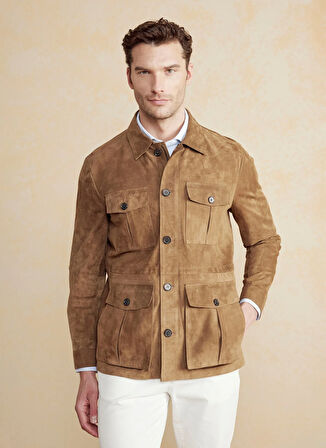 Brooks Brothers Deve Tüyü Erkek Deri Ceket BBSS25MLB001