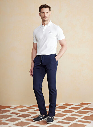 Brooks Brothers Normal Bel Düz Paça Standart Lacivert Erkek Pantolon BBSS25MPT024